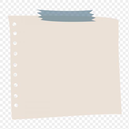 Blank notepaper set with sticky tape on transparent - 1233277