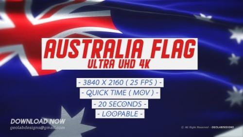 Videohive - Australia Flag - Ultra UHD 4 K Loopable - 27461324