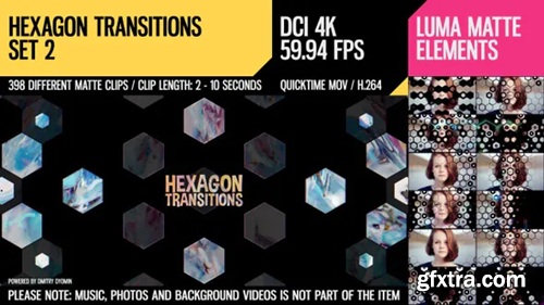 Videohive Hexagon Elements (4K Set 1) 27401373