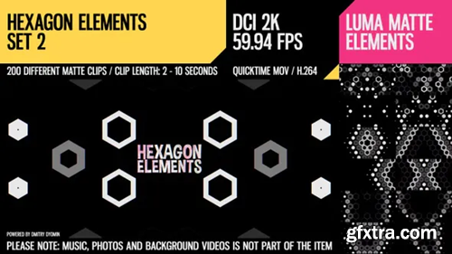 Videohive Hexagon Elements (2K Set 2) 27401375