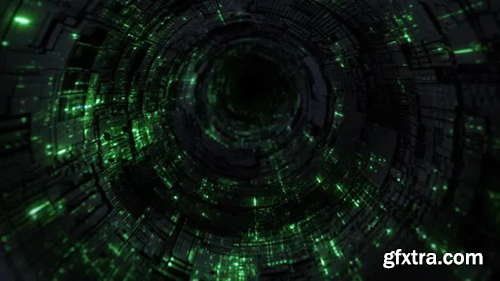 Videohive Abstract Data Tunnel Loop 27466544