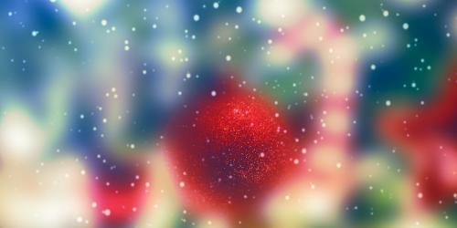 Blurry Christmas tree ornaments background - 1229724
