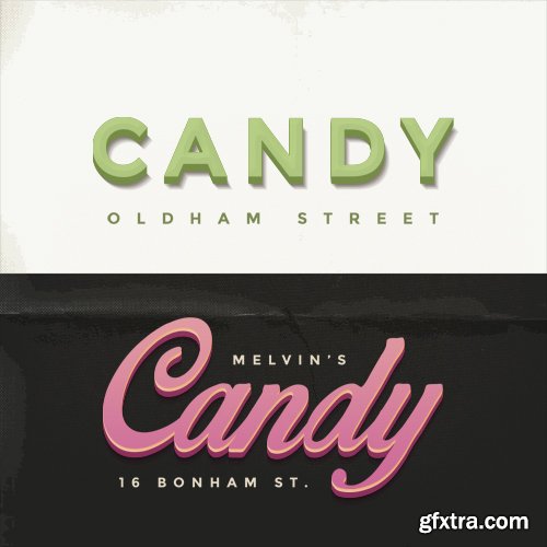 Candy 3D Text Effect for Photoshop