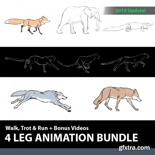 CreatureArtTeacher - 4 Leg Animation Bundle (NEW Update!) by Aaron Blaise
