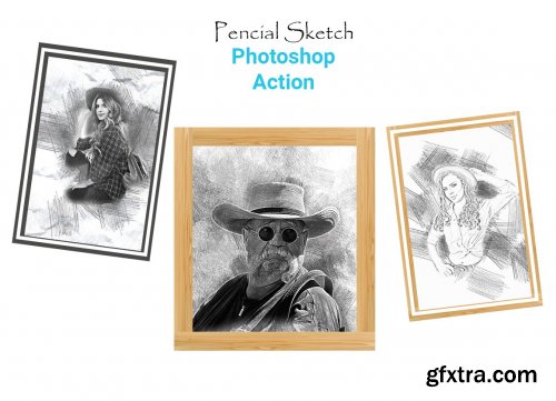 CreativeMarket - Pencil Sketch Photoshop Action 4511165