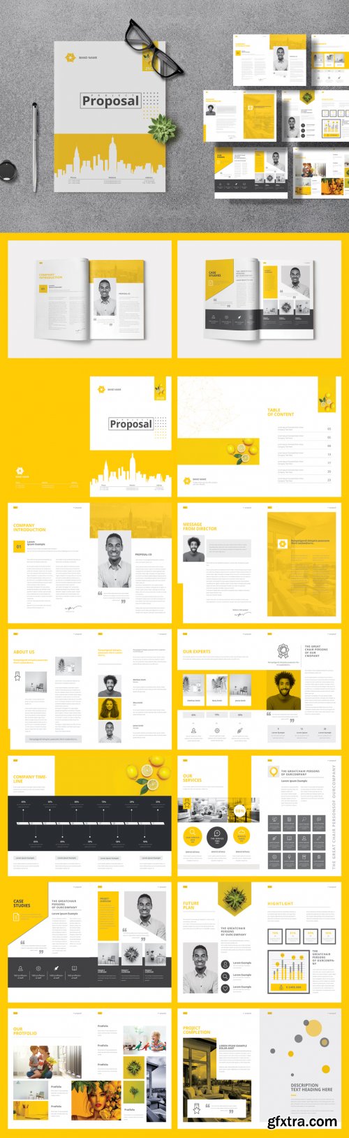 Project Proposal Layout with Yellow Accents 358159559