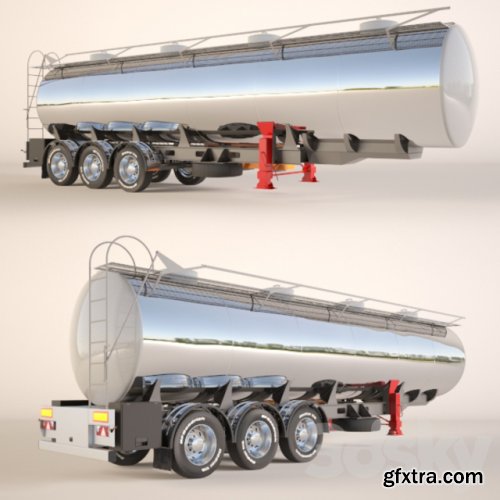 Gasoline Fuel Tanker Trailer - Semitrailer tank for fuel transportation