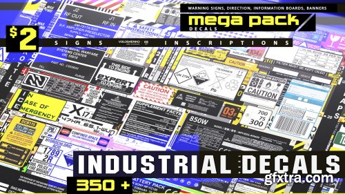 INDUSTRIAL DECALS 350+ MEGA PACK