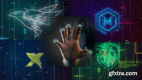 MotionArray Biometrics Fingerprint Logo Reveal 716556