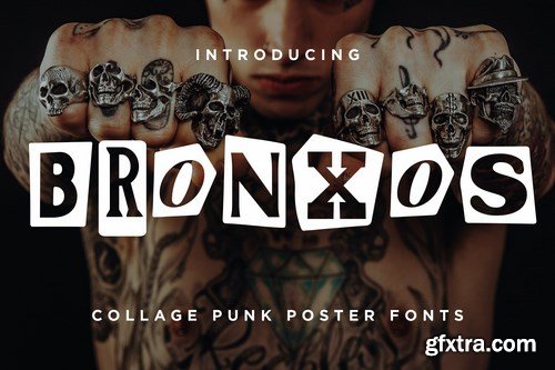 Bronxos - Collage Punk Poster Font