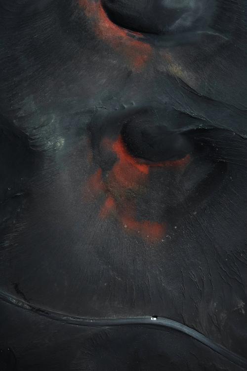Volcano region in Iceland drone shot - 1227146