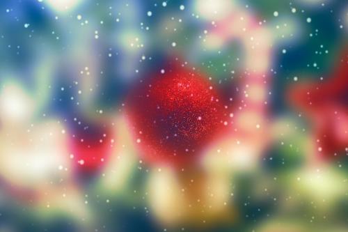 Blurry Christmas tree ornaments background - 1229669