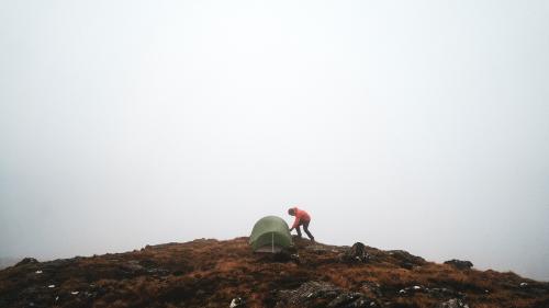 Camping at a misty Glen Coe in Scotland - 935777
