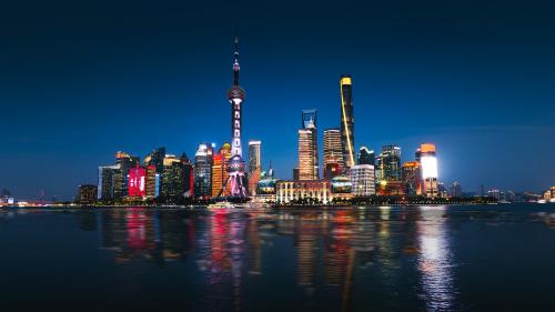 Night view of Shanghai and Huangpu River, China - 983714