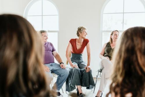 Diverse people in a supporting group session - 1226962