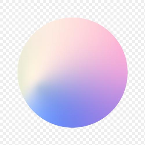 Colorful round gradient element transparent png - 1235216