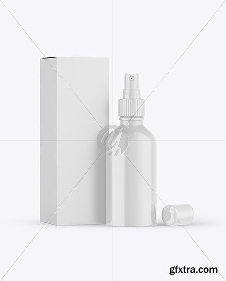 Box & Cosmetic Bottle Mockup 63037