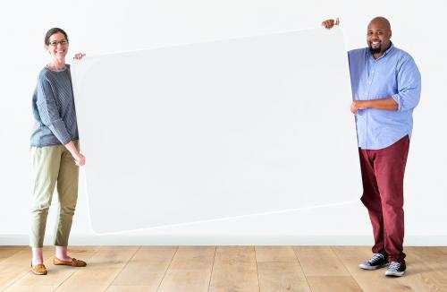 People holding a blank board - 404861