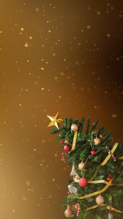 Closeup of Christmas decoration figures mobile phone wallpaper - 1229635