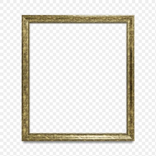 Gold picture frame transparent png - 1230806