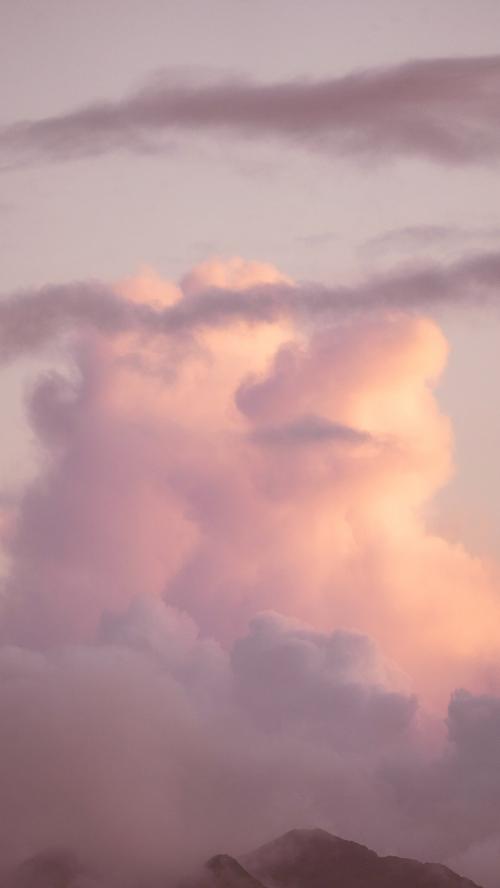 Pink cloudy sky mobile phone wallpaper - 1233516