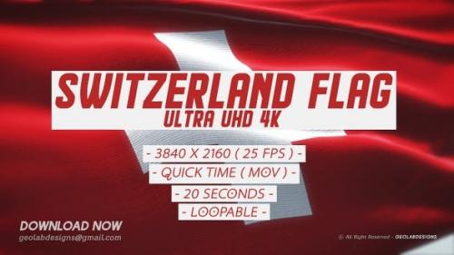 Videohive - Switzerland Flag - Ultra UHD 4K Loopable - 27555026