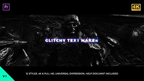 Videohive - Glitchy Text Maker Mogrt - 21841910