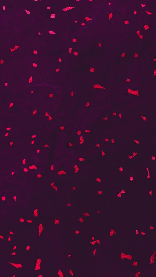 Red confetti on purple marble textured mobile phone wallpaper - 1212960