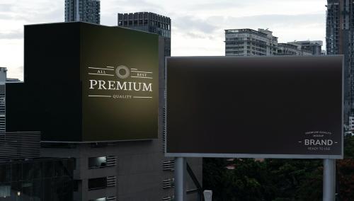 Outdoor advertisement billboard mockup - 296534