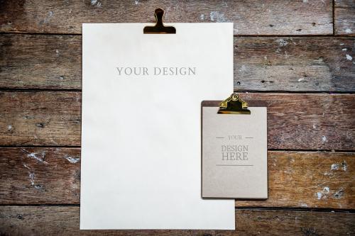 Design space on blank papers - 296728