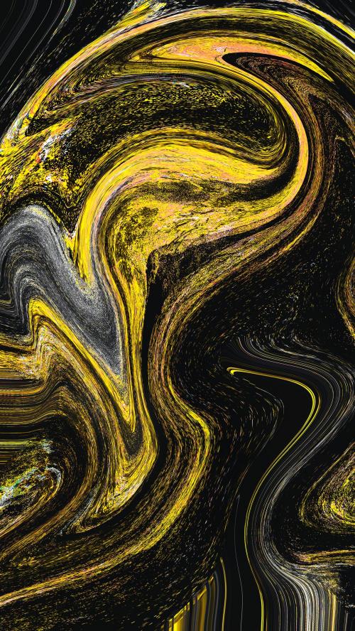 Black marble texture with gold and gray swirls mobile phone wallpaper - 1212891