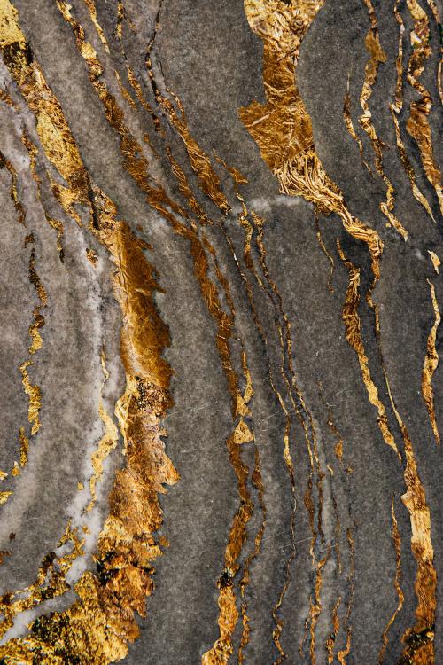 Gray marble rock with gold textured mobile phone wallpaper - 1213150