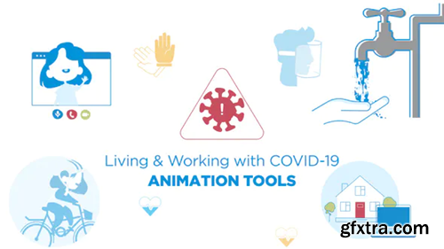 Videohive Living & Working with COVID-19 - Animated graphics 26718623
