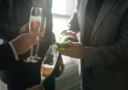 Business people making a toast at an office party - 1216655