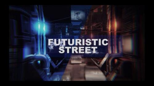 Videohive - 4k Futuristic thechnology street opener - 26876186