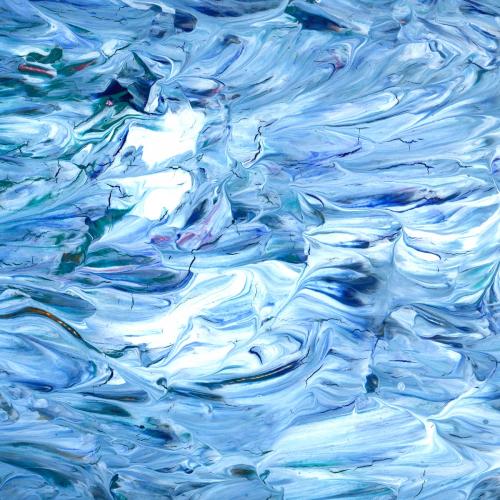 Blue acrylic brush stroke textured background - 1212972
