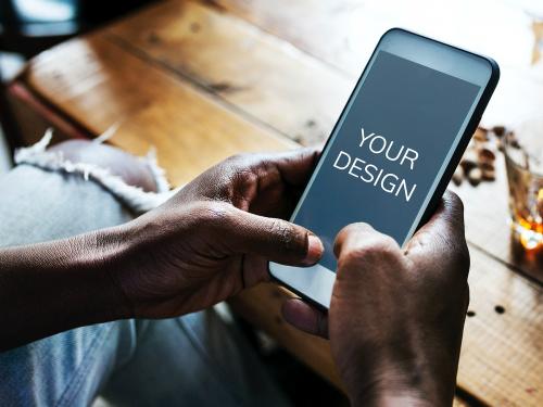 People using digital devices mockups - 50185