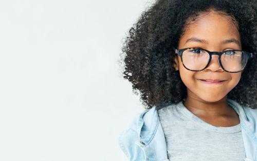 Curly haired cute girl with huge glasses - 64500