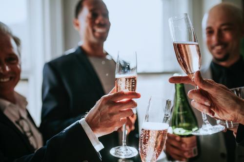 Business people making a toast at an office party - 1216656