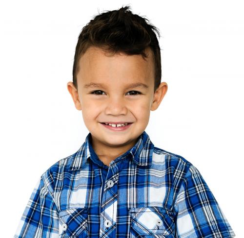 Little Boy Kid Adorable Smiling Cute Studio Portrait - 7496