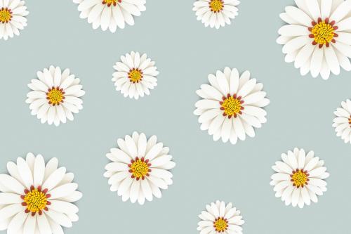 White daisy flower on light blue background - 1202430
