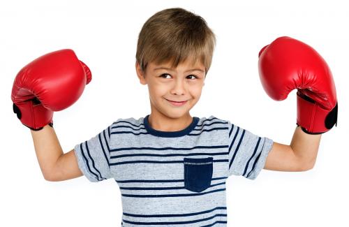 Little Boy Kid Adorable Cute Boxing Portrait Concept - 8485