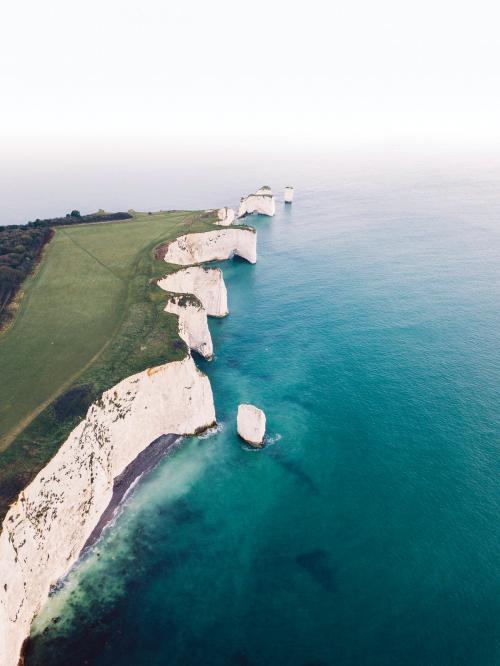 Old Harry Rocks on the Isle of Purbeck in Dorset, southern England - 1017157