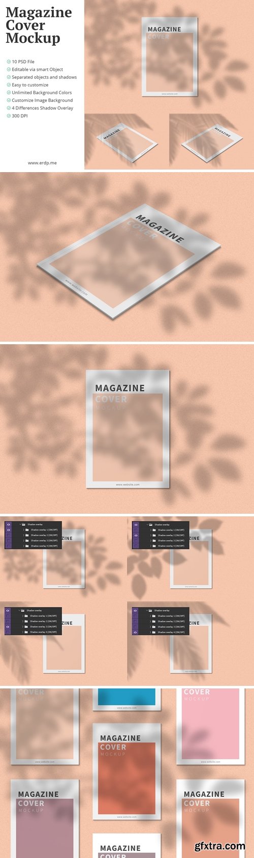 A4 Magazine Cover Mockup 10 PSD Files