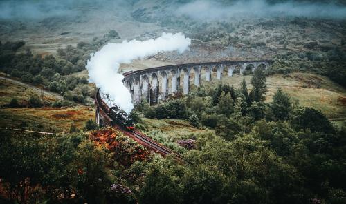 Glenfinnan Viaduct railway in Inverness-shire, Scotland - 1077886