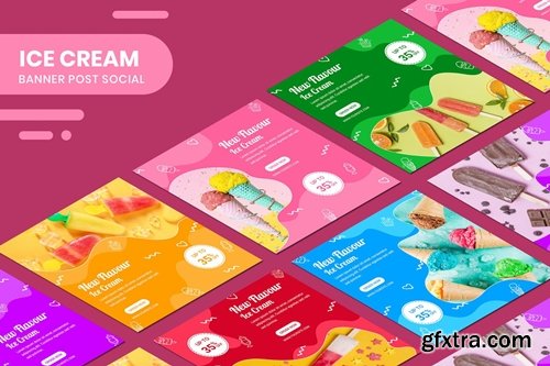 Ice Cream Banner Templates
