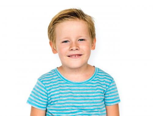 Little Boy Smiling Face Expression Studio Portrait - 7314