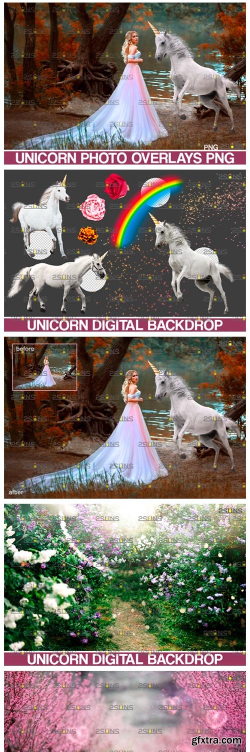 Unicorn Overlay Backdrop Horse Overlays 4608008