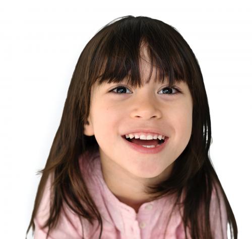 Little Girl Smiling Happiness Studio Portrait - 7411