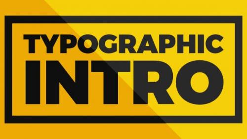 Videohive - Typographic Intro - 19840625